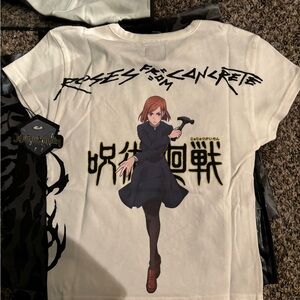 Jujutsu Kaisen Anime Women's Crop Top - White